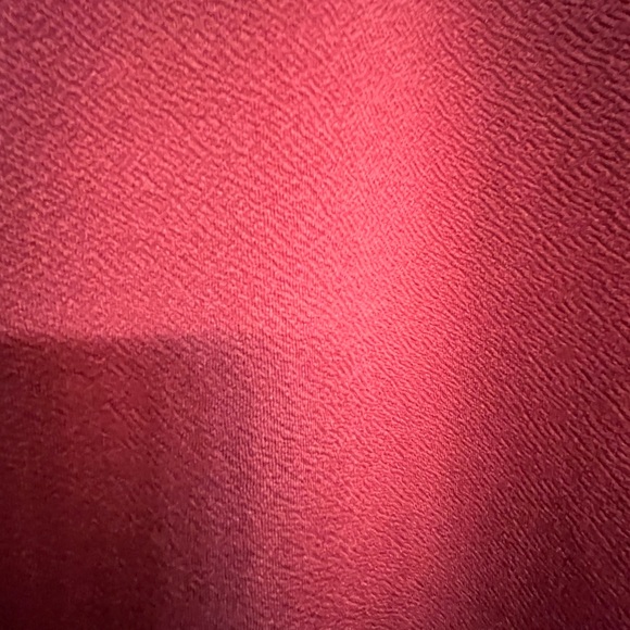 NWOT Light weight Burgundy jacket. Open style 46” long black buttons- no brand - Picture 7 of 7